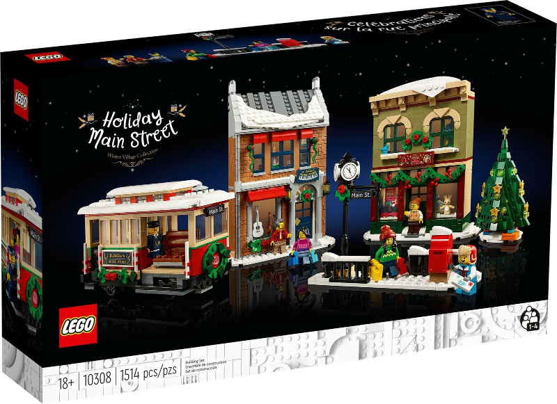 Lego La grande rue décorée pour les fêtes 10308